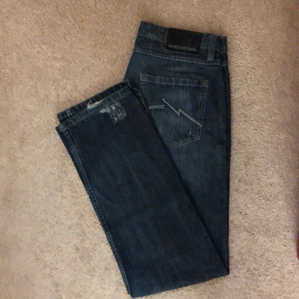 Men Mission Bay Distressed Jeans 34X34